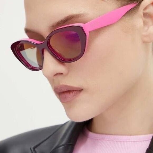 NEW GUCCI GG1638S 003 BURGUNDY FUCHSIA CAT EYE WOMEN SUNGLASSES